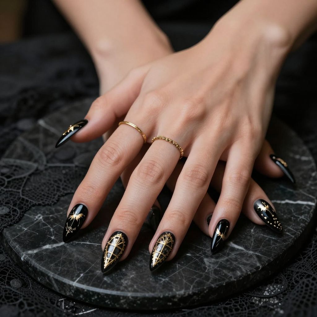 Haunted Mansion Gothic Nails