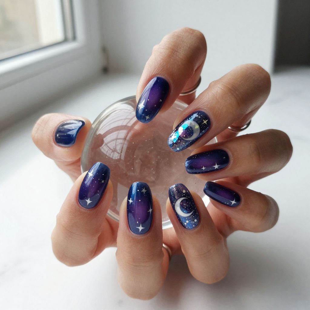 Magical Crystal Ball Nails