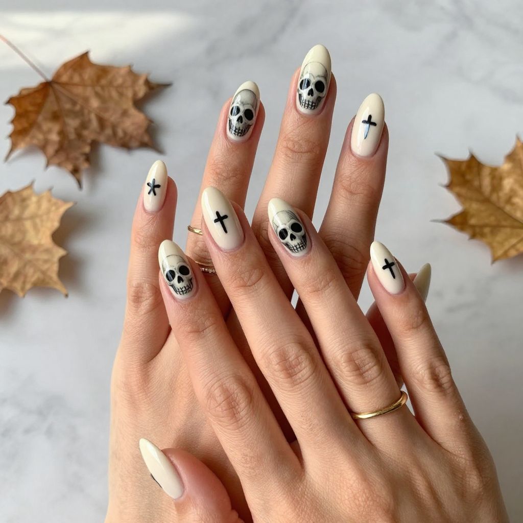 Skeleton Skull Nails