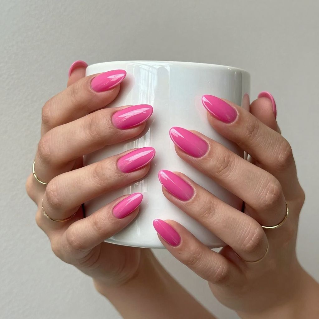 Minimalist Hot Pink Line Art