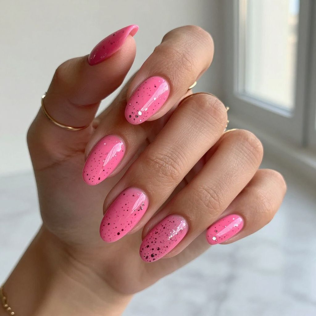 Hot Pink with Pearl or Chrome Accents