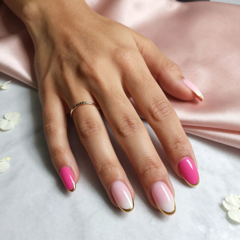Ombre Hot Pink to White Gradient