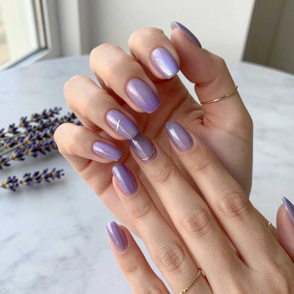 Lavender Cat Eye with Magnetic Polish
