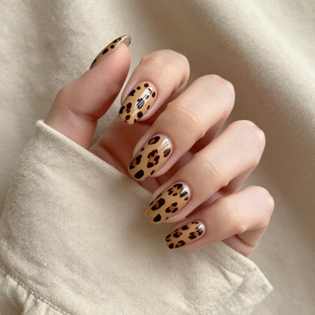 Leopard Print Nail Idea 1