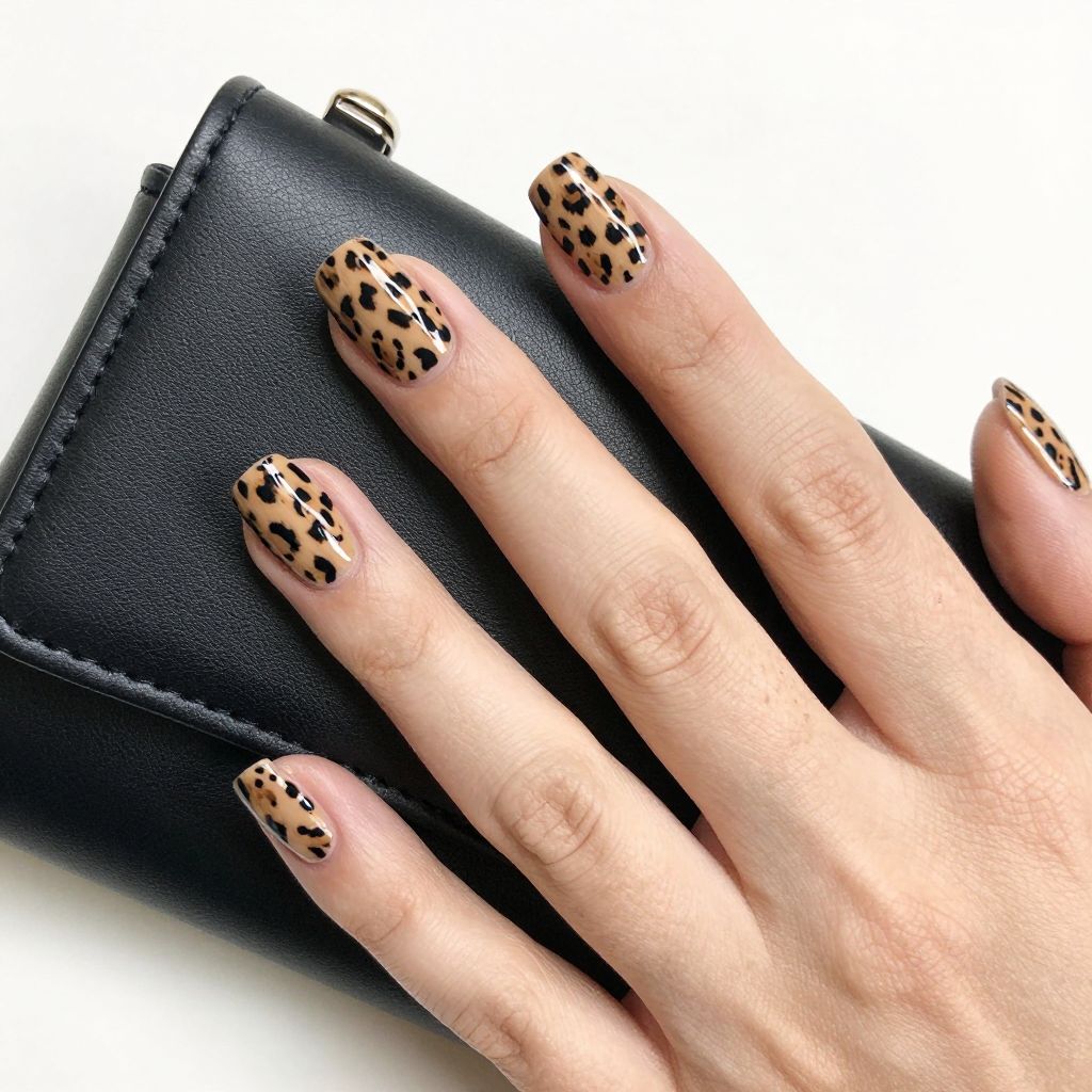 Leopard Print Nail Idea 13