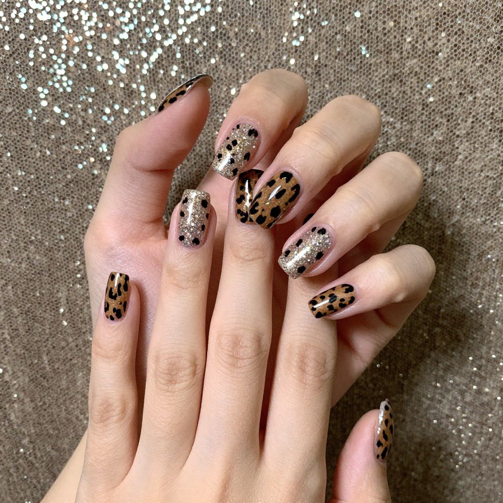 Leopard Print Nail Idea 14