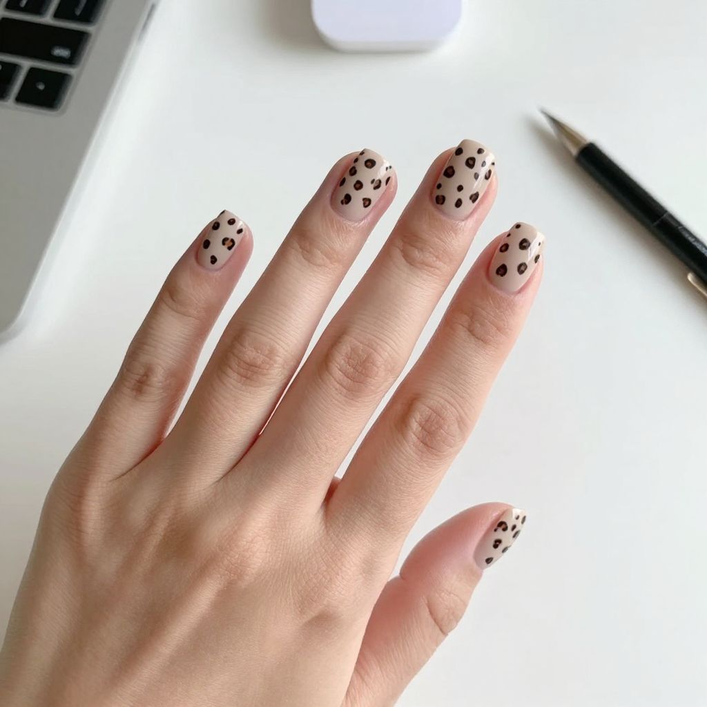 Leopard Print Nail Idea 6
