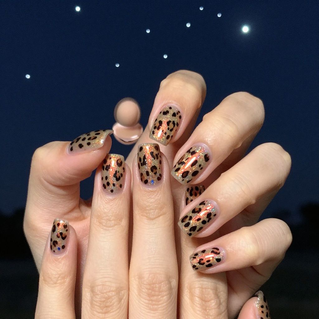 Leopard Print Nail Idea 9