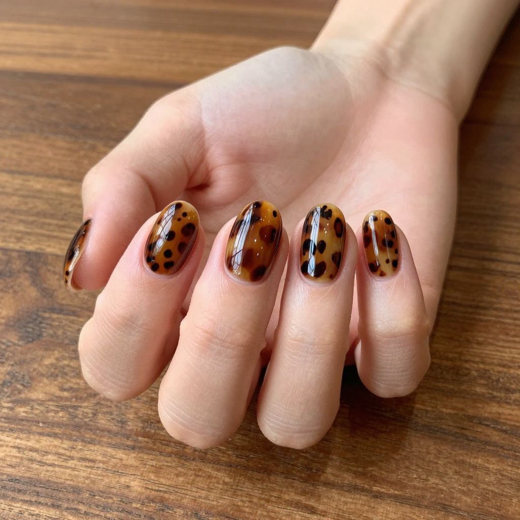 Leopard Print Nail Idea 8