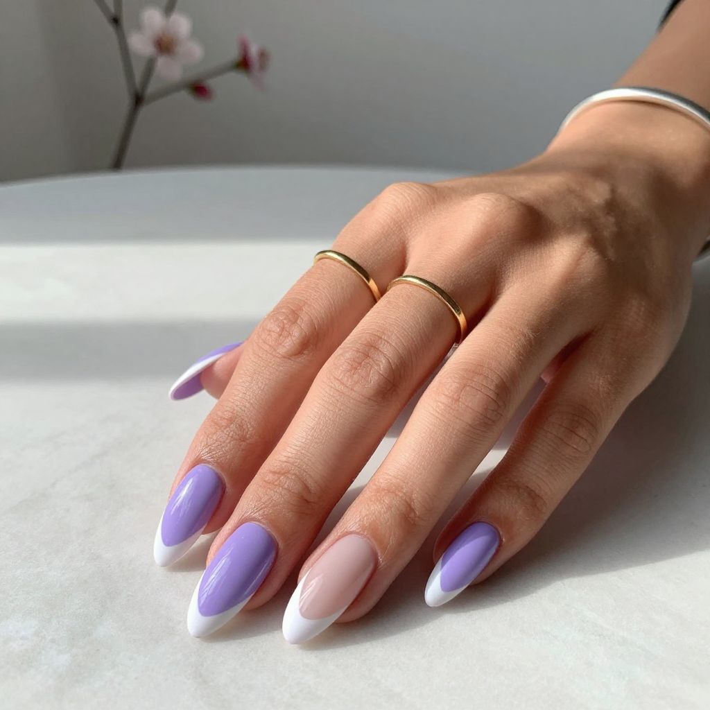 Periwinkle with White Negative Space
