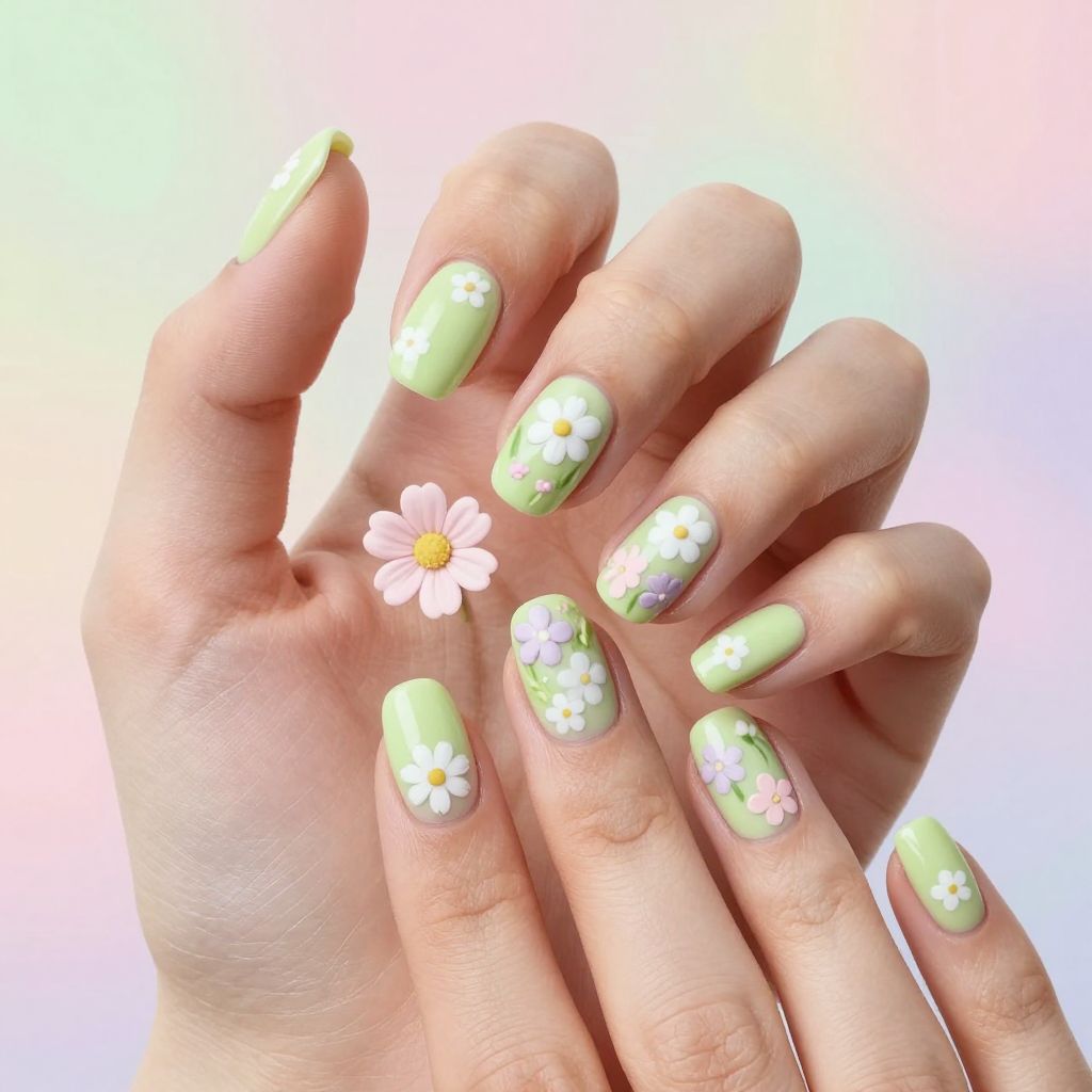 Lime Green Nail Designs nail idea 4