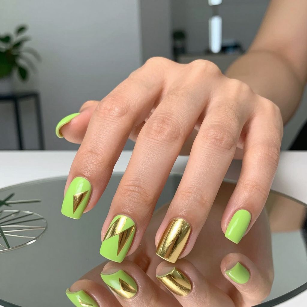 Lime Green Nail Designs nail idea 5