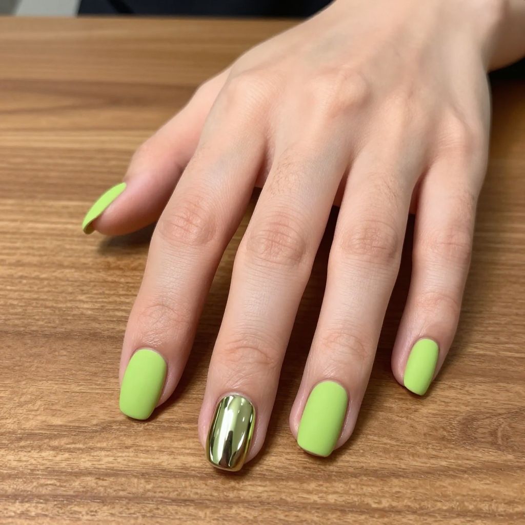 Lime Green Nail Designs nail idea 8