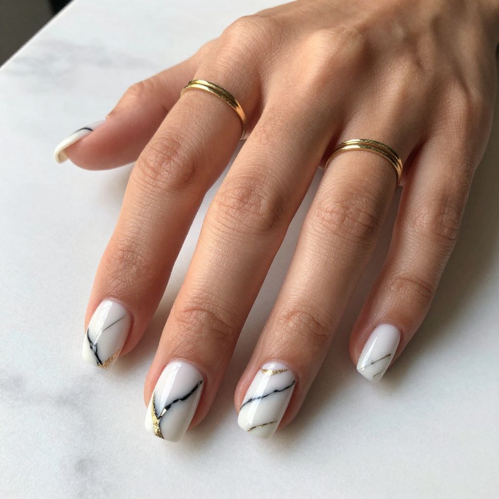 Classic Black and White Marble