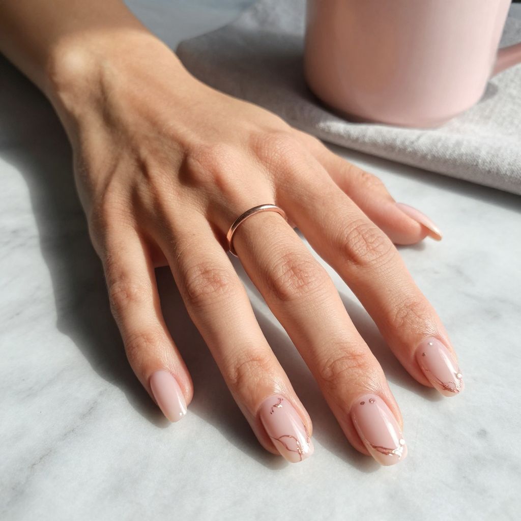 Pink and Rose Gold Marble
