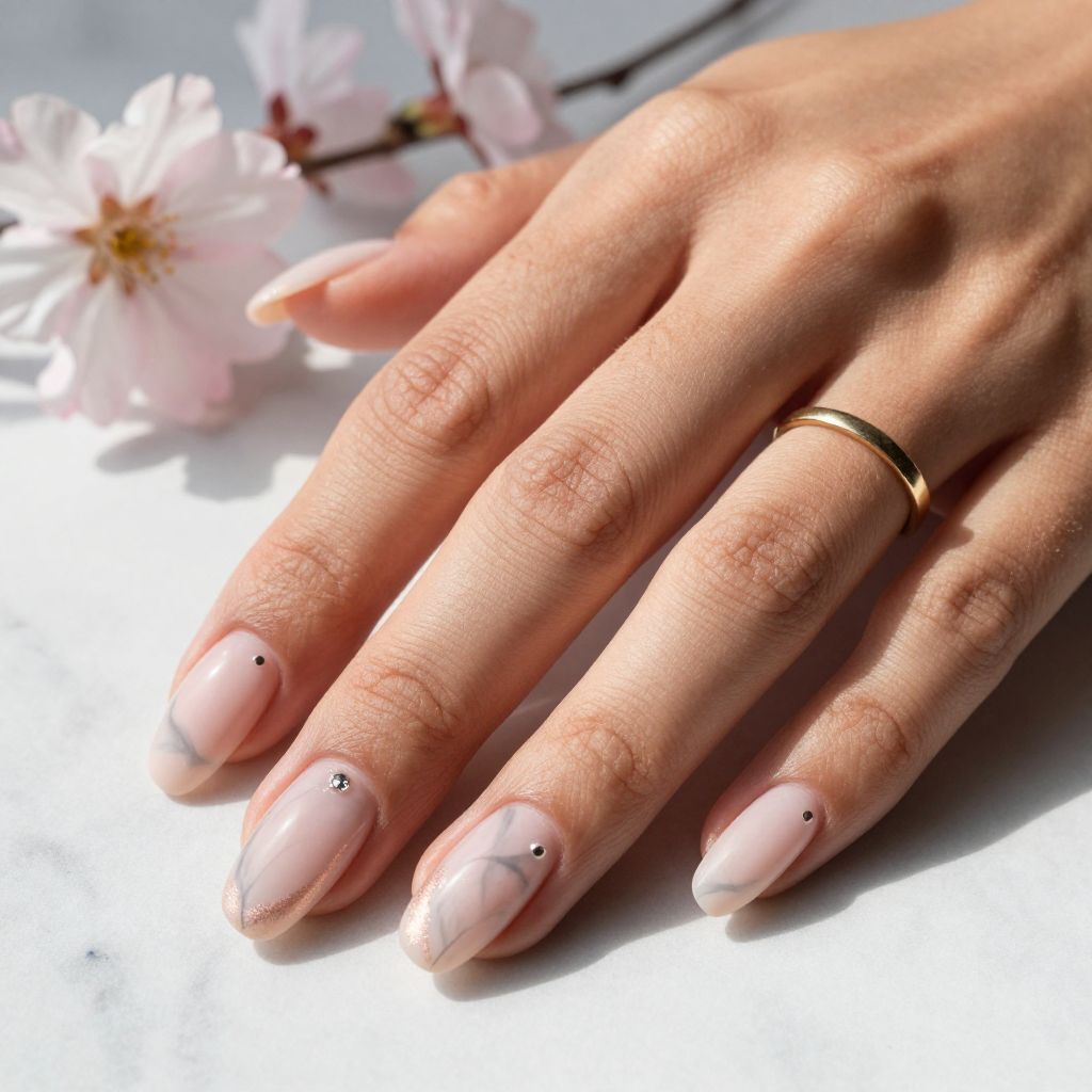 Blush Pink and Gray Marble