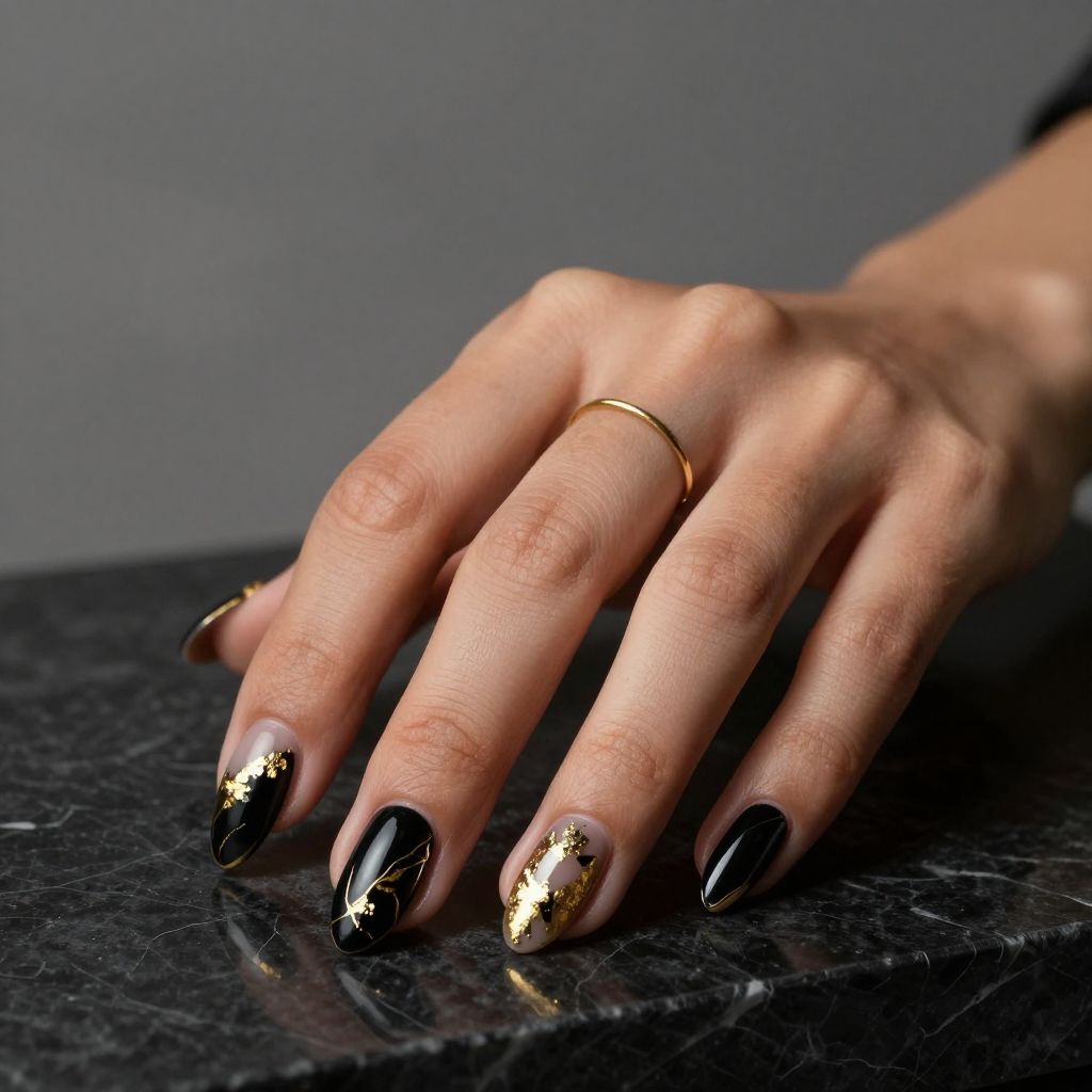 Black and Gold Marble