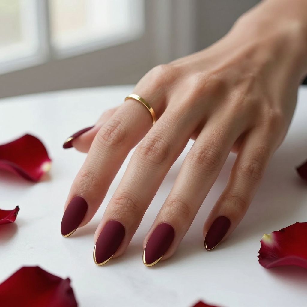 Deep Burgundy Matte Elegance