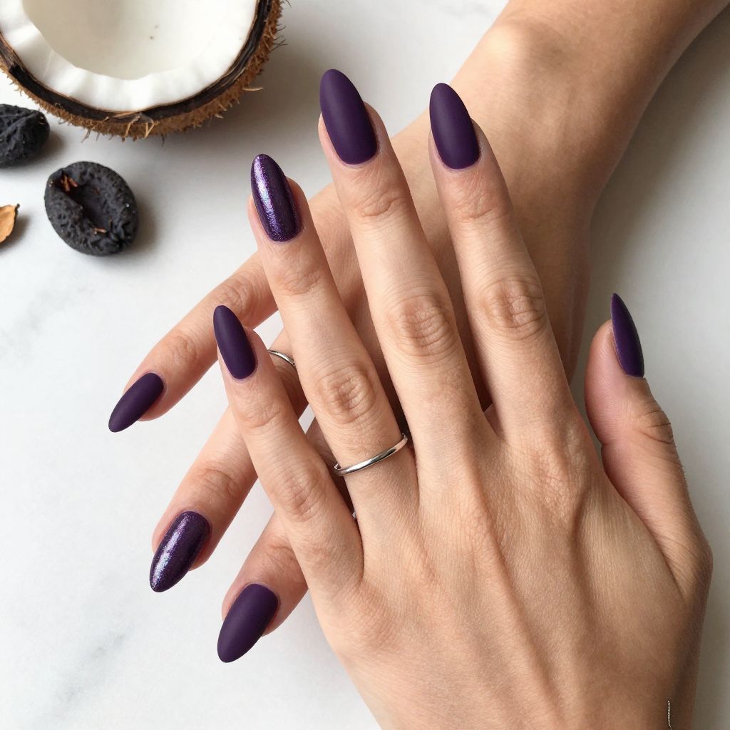 Plum Matte with Holographic Accents