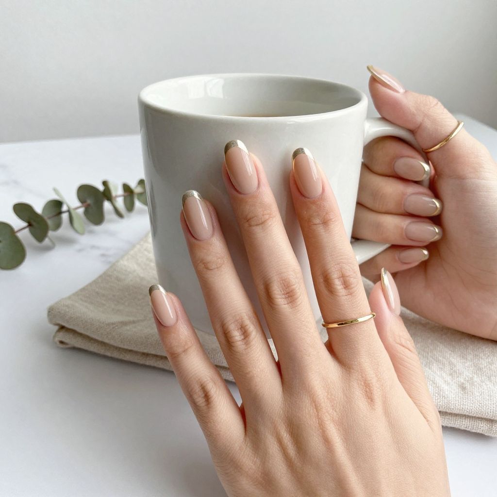 Nude Matte with Metallic Accents