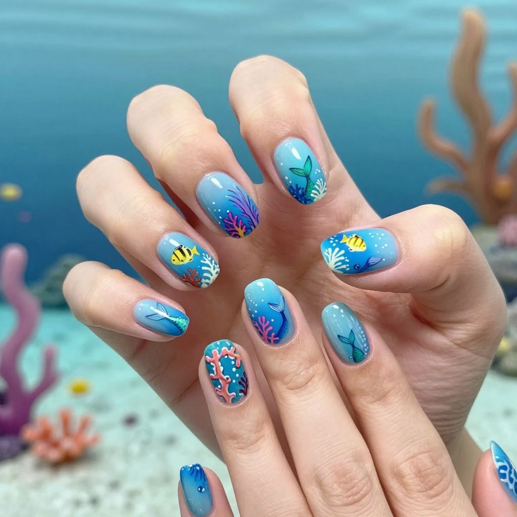 Mermaid Nail Designs nail idea 12