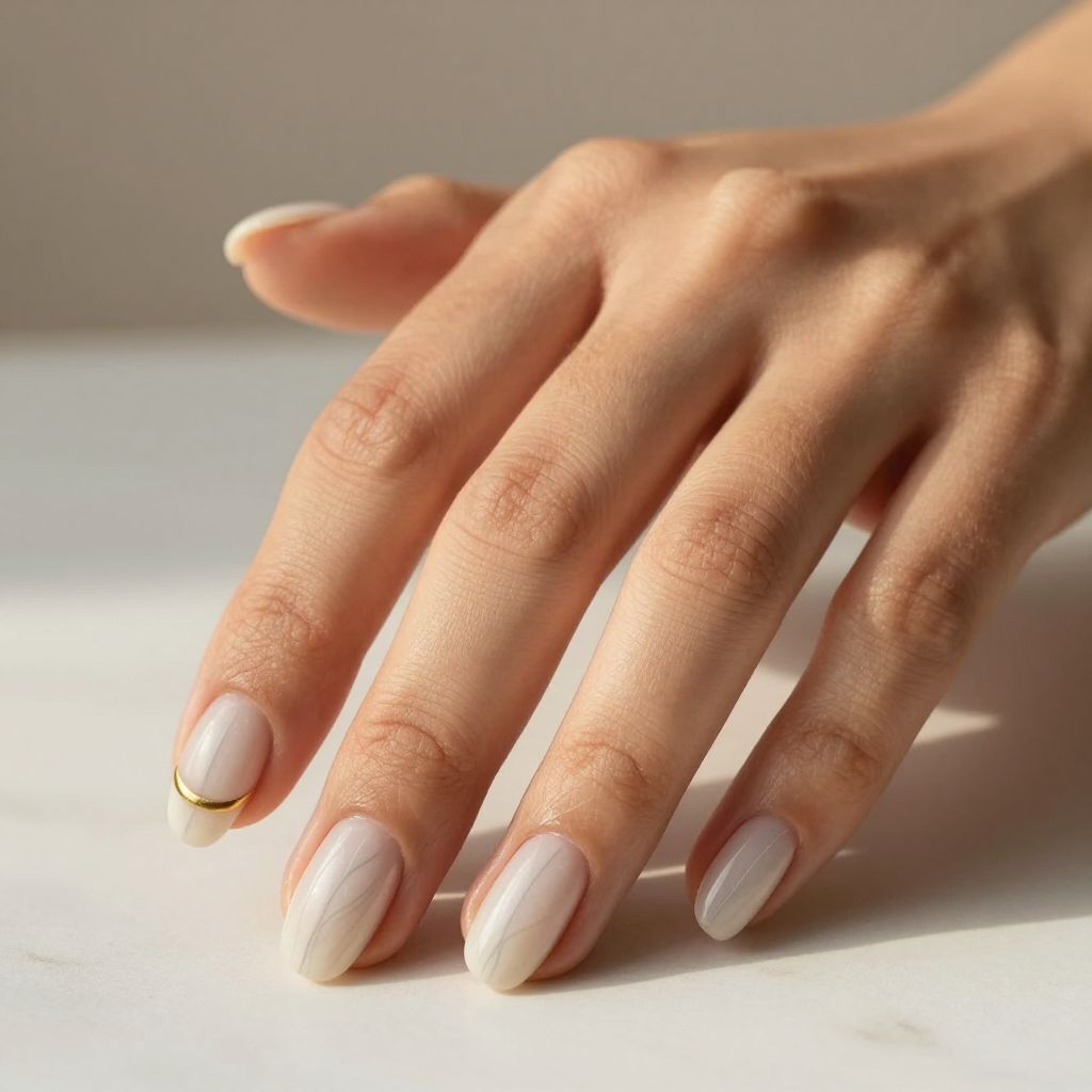 Milky Quartz Coffin Nails