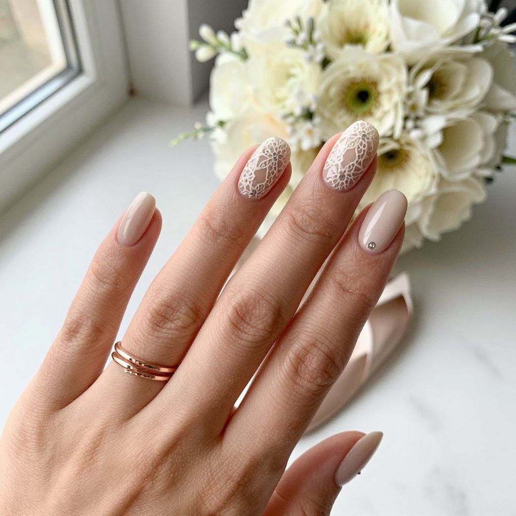 Soft Nude with Delicate Lace