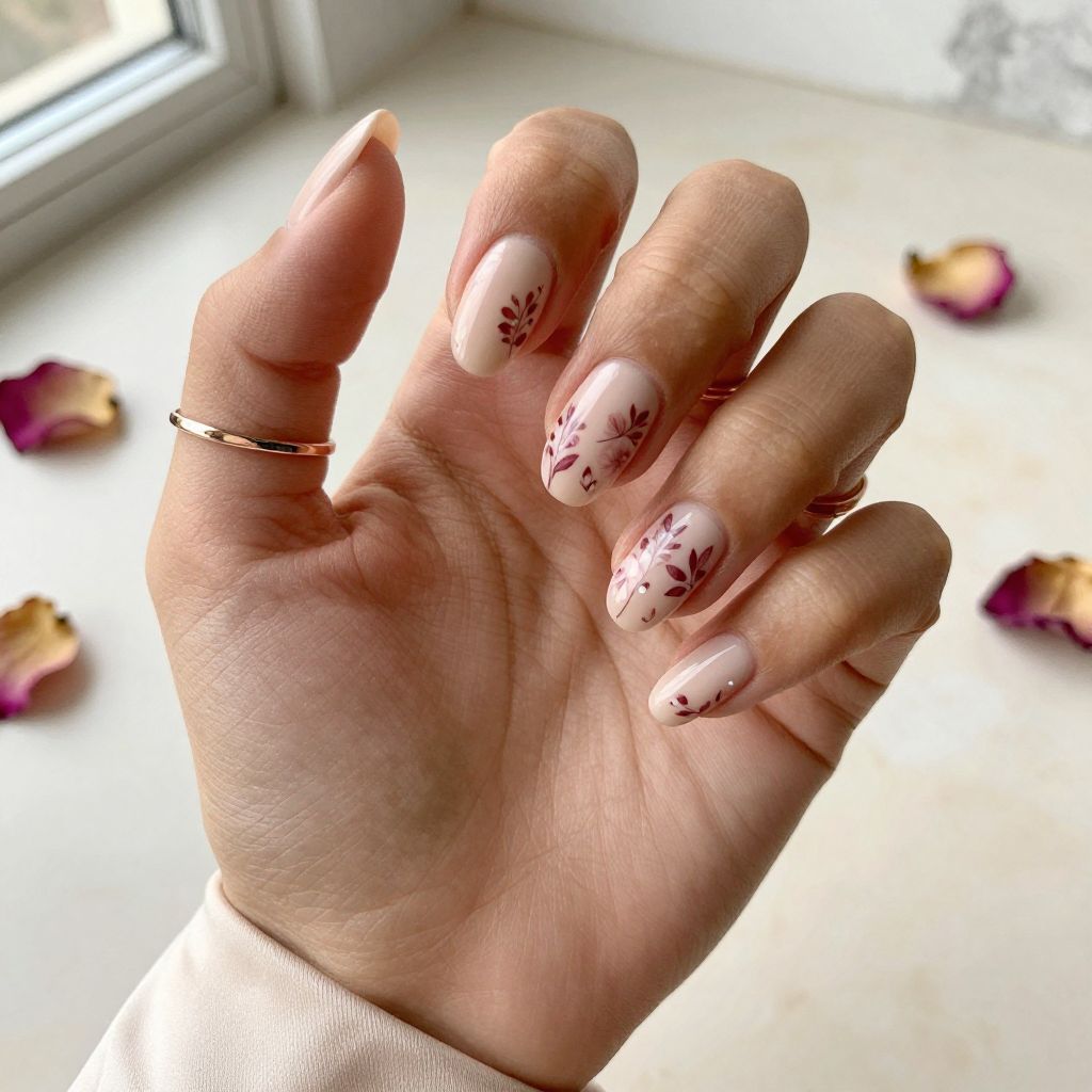 Neutral Stamped Florals