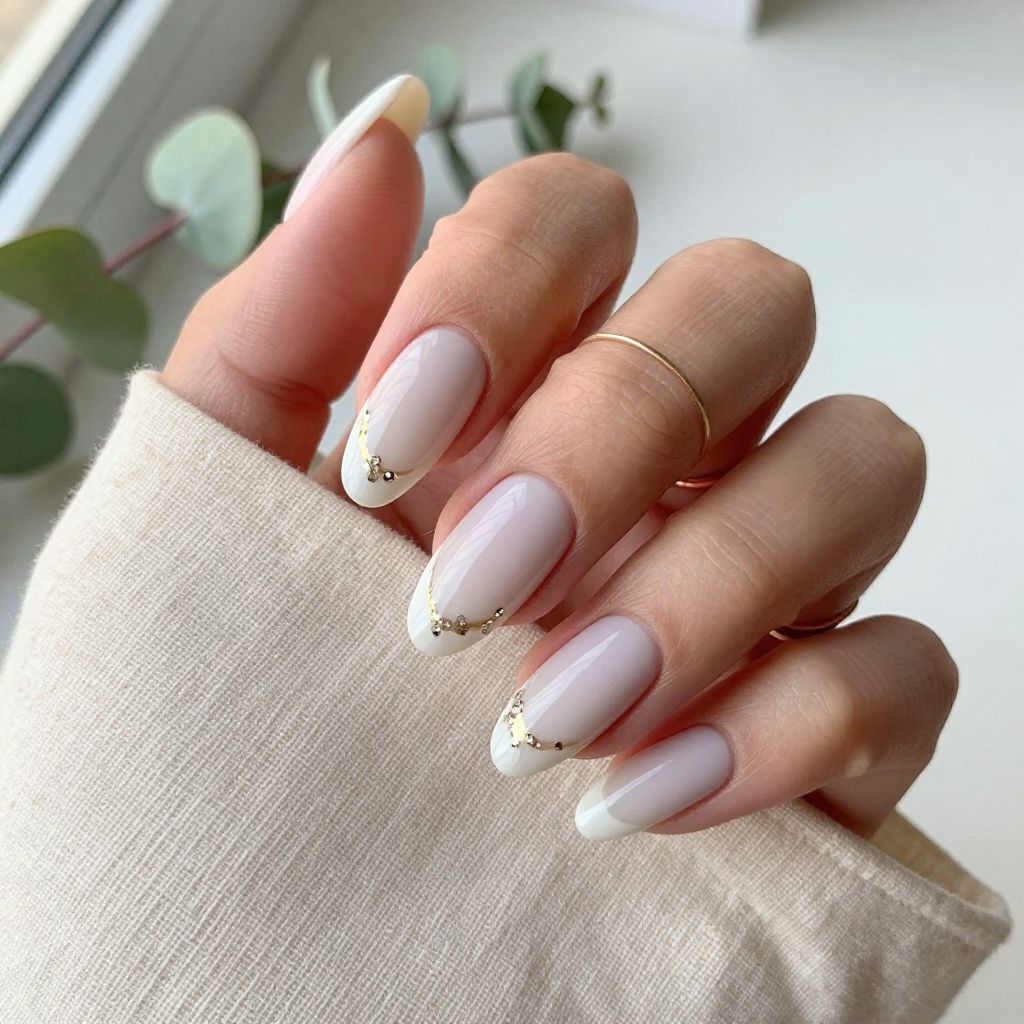 Milky Quartz Coffin Nails