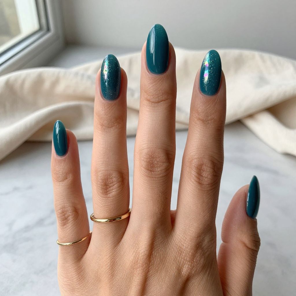Deep Teal with Holographic Accents