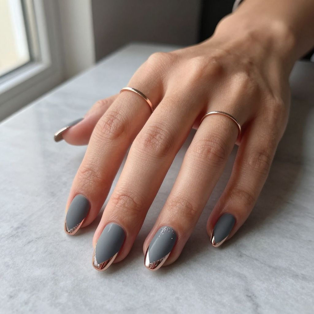 Charcoal Grey with Rose Gold Chrome