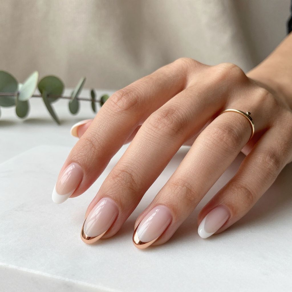 Nude Ombre with Glossy Tips