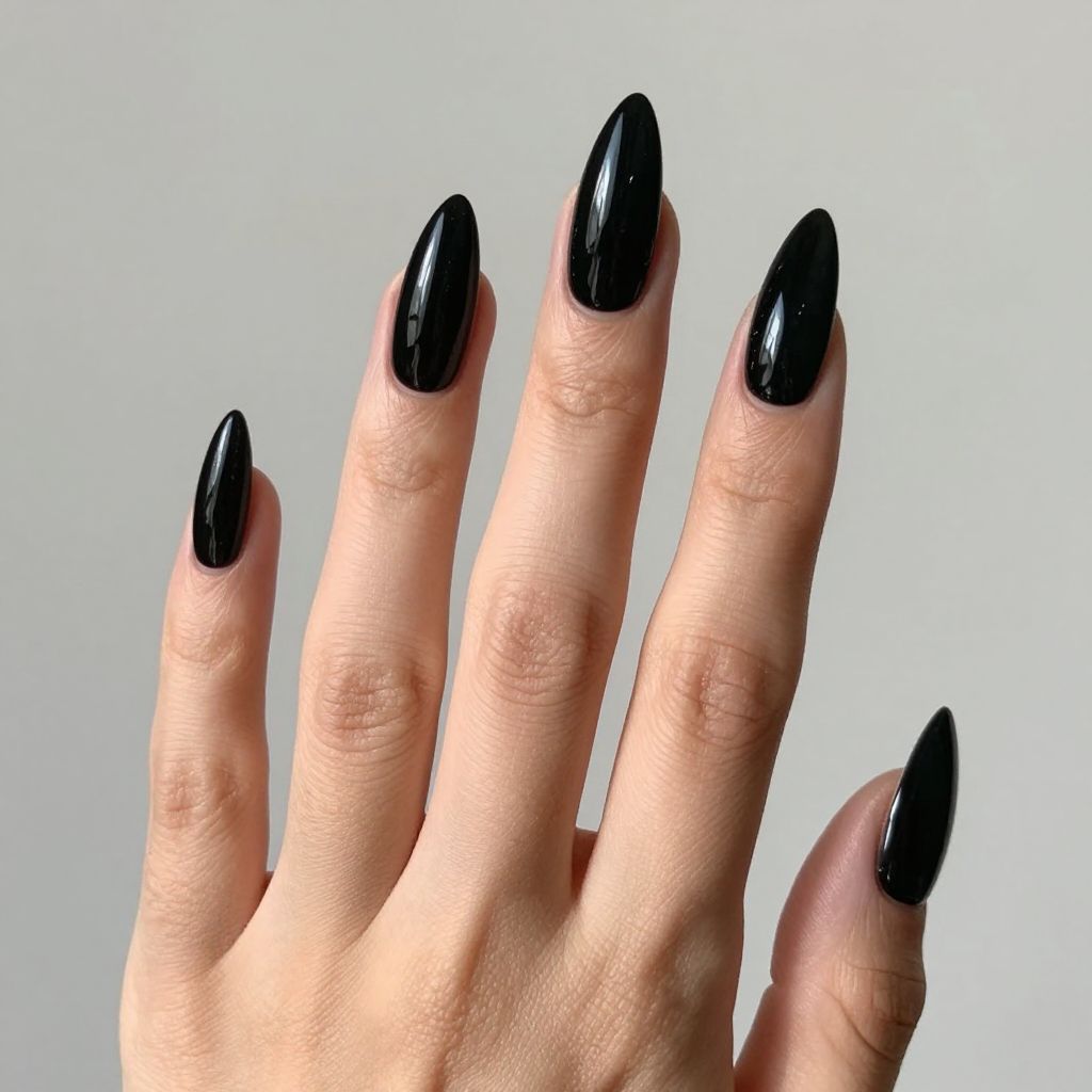 Black nail idea 1