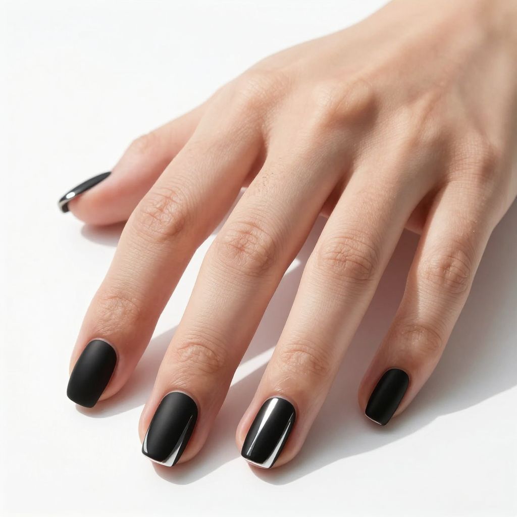 Black nail idea 10
