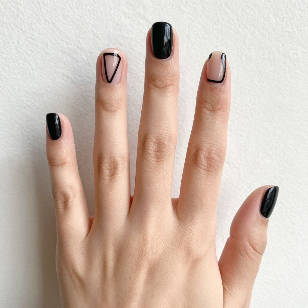 Black nail idea 11