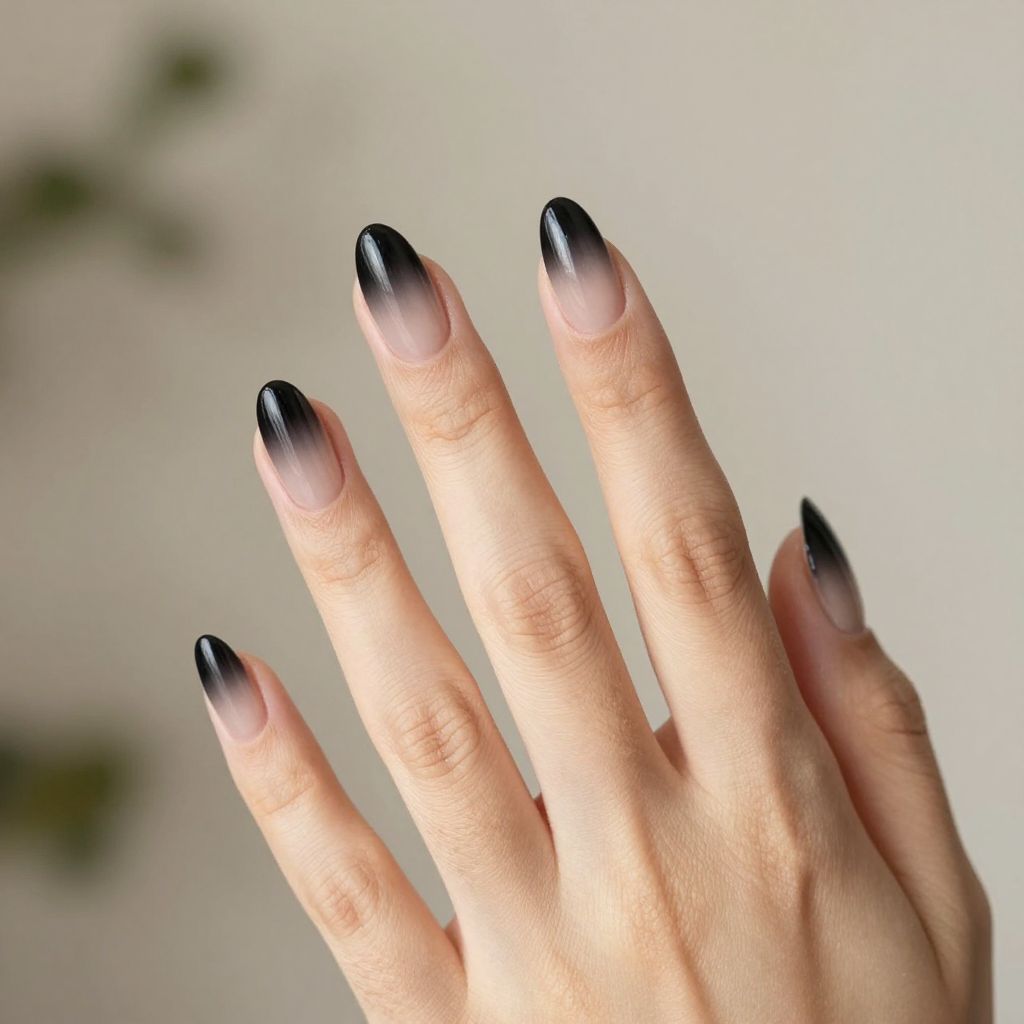 Black nail idea 12
