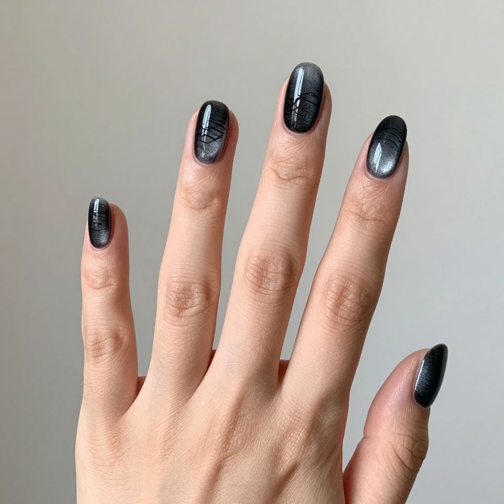Black nail idea 13