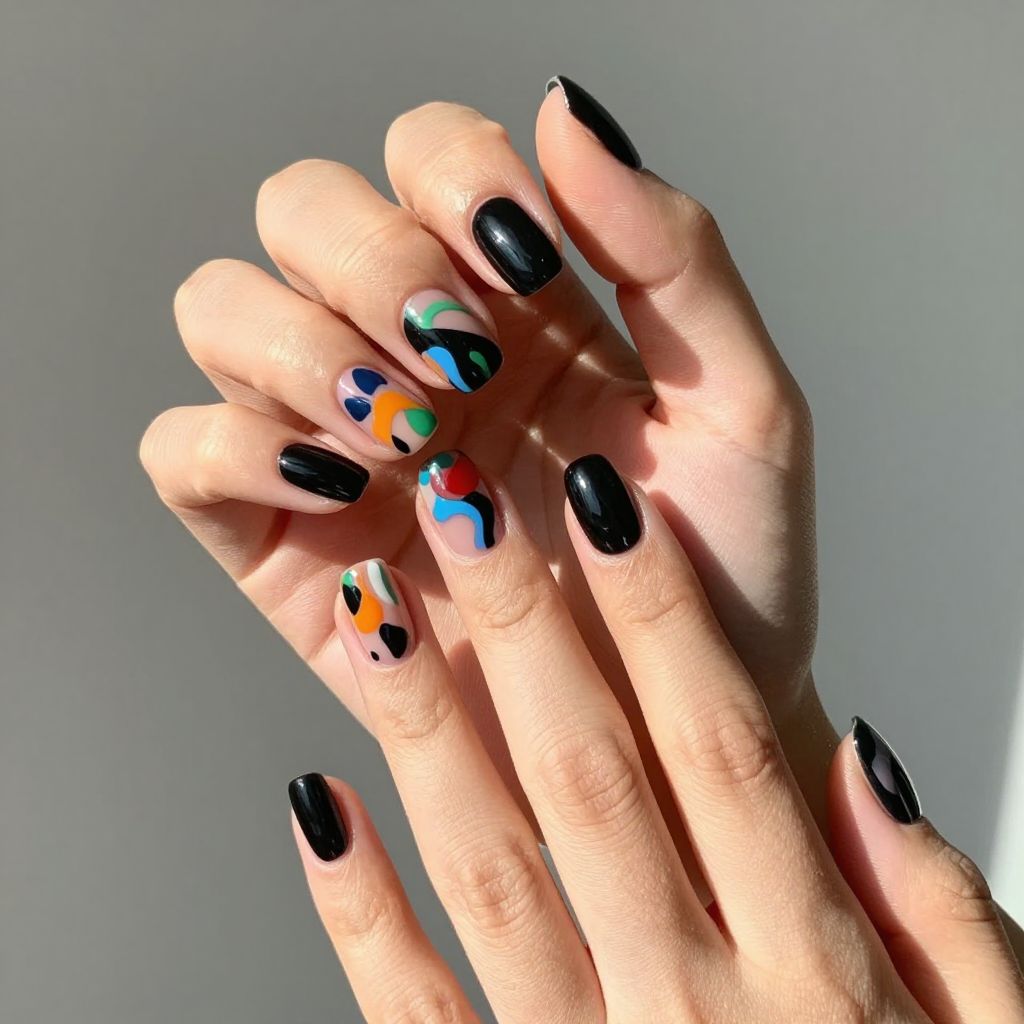 Black nail idea 14