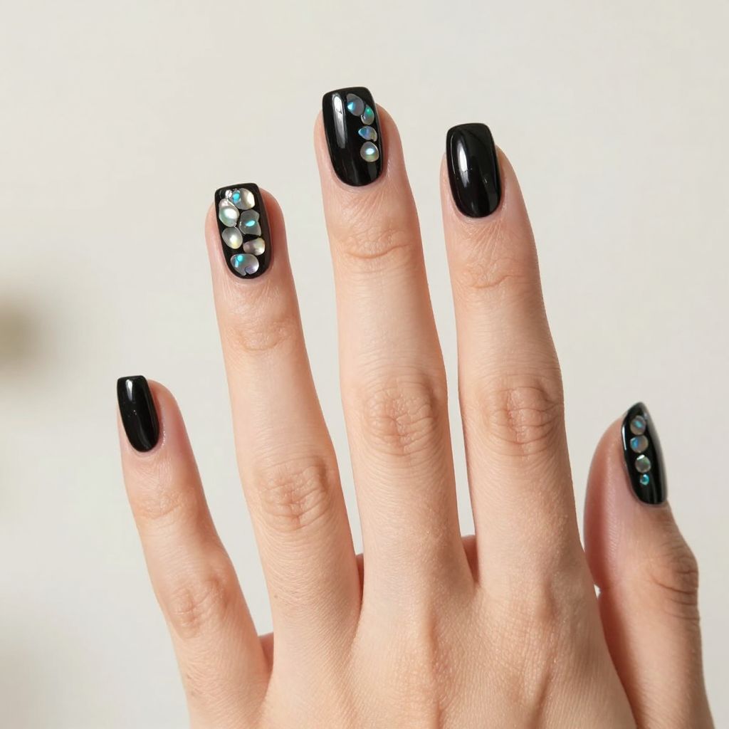 Black nail idea 15