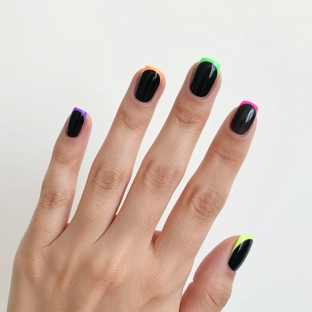 Black nail idea 4