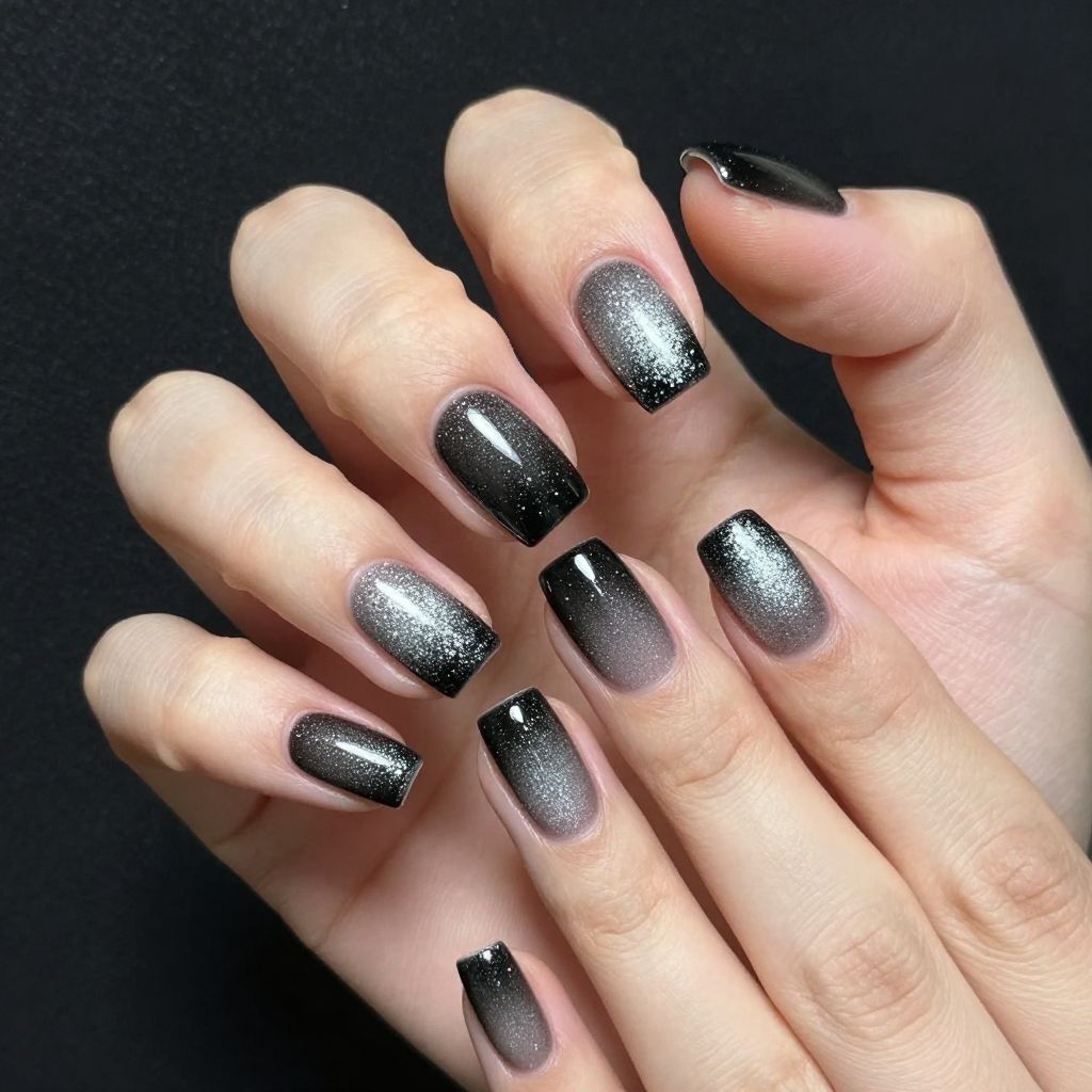 Black nail idea 5