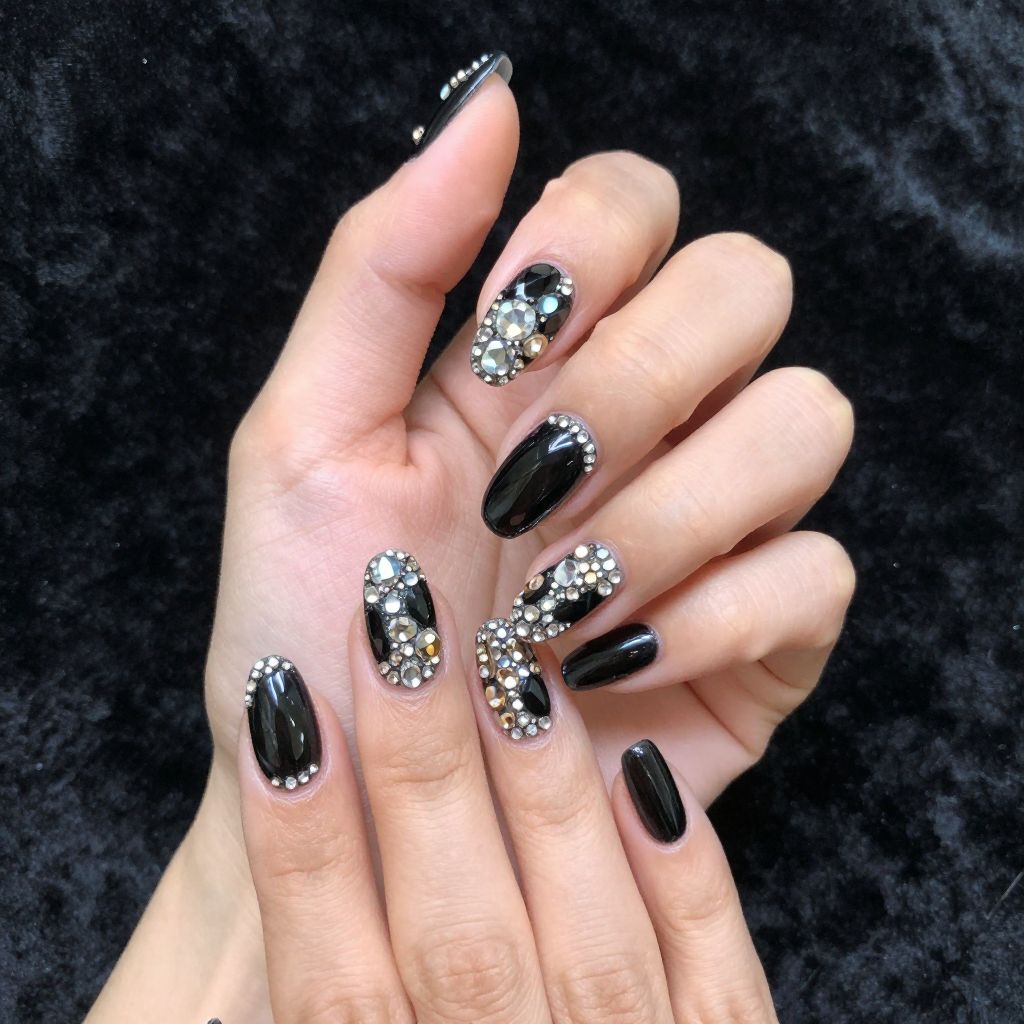 Black nail idea 9