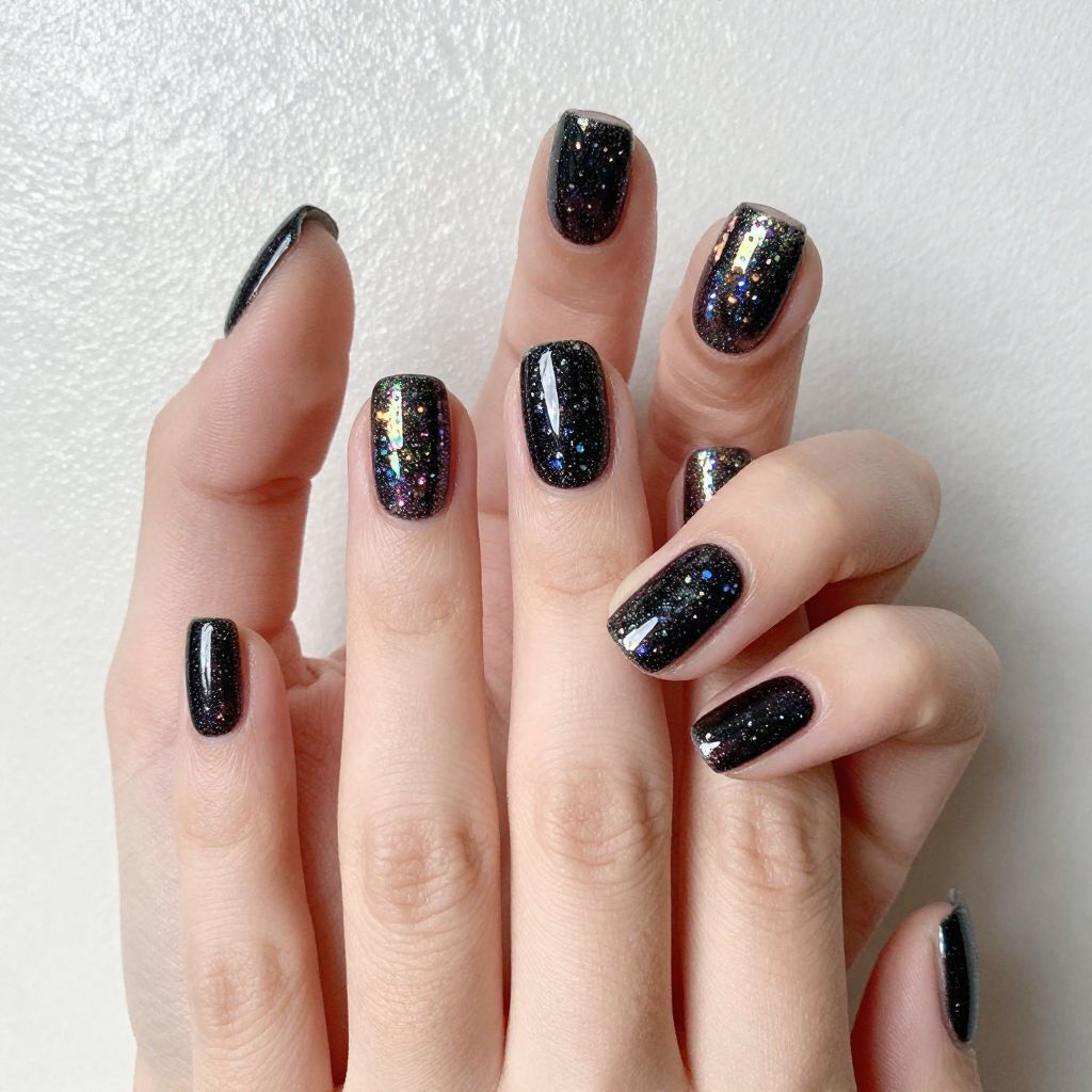 Black nail idea 8
