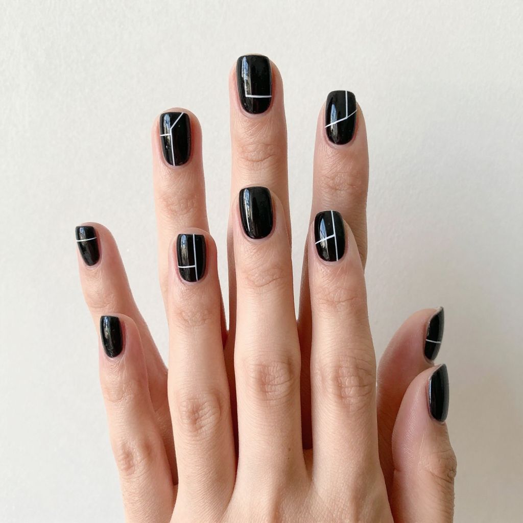 Black nail idea 7
