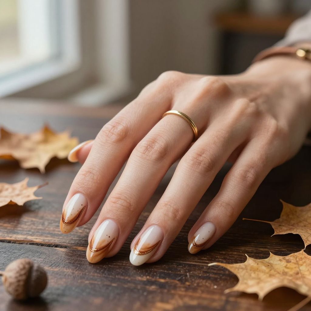 Cream Base with Cinnamon Swirl Details