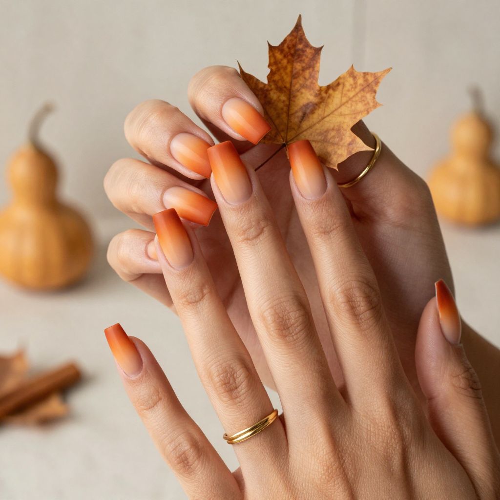 Burnt Orange Ombre with Matte Finish
