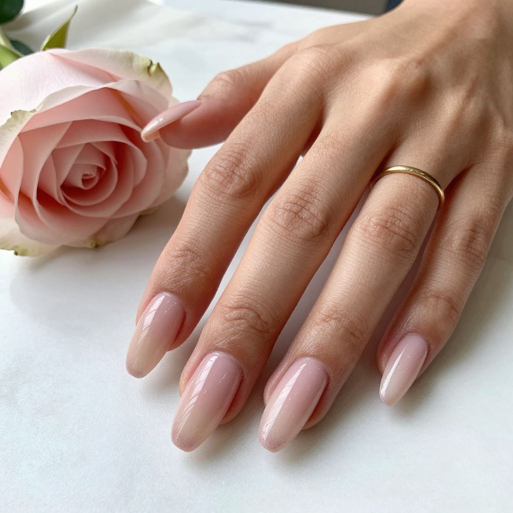 Nude Ombre French Tips