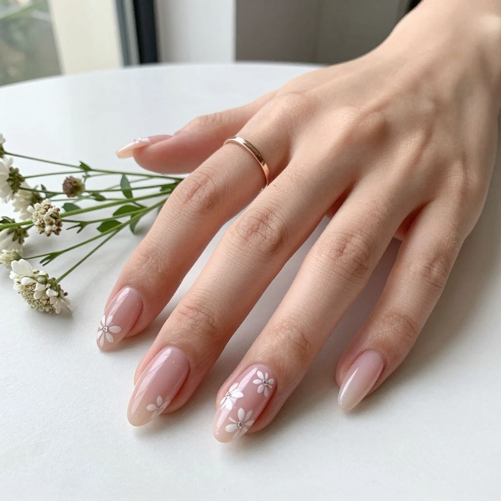 Floral French Tips