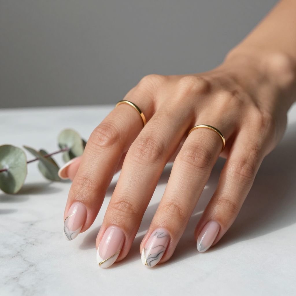 Marble French Tips