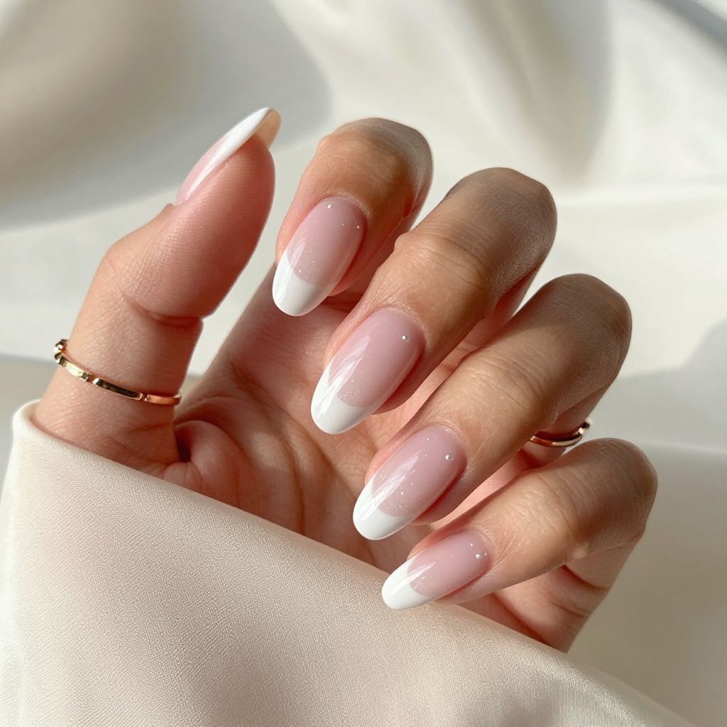 Soft Pink Ombre French Tips